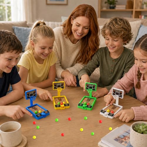 QOUBAI 12 Pack Mini Finger Basketball Shooting Game for Kids Adults Basketball Party Favors Handheld Desktop Table Basketball Game Toys Fidget Game Birthday Party Decorations Supplies