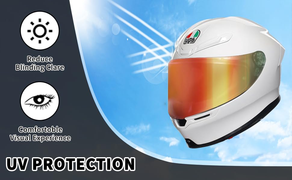 AGV K6 and K6S Visor (Aurora Red) - color: Aurora Red