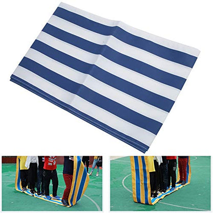 Teamwork Games Group Learning Activity Fun Playing Run Mat for Kids and Adults Field Day Game (Blue White 6m)