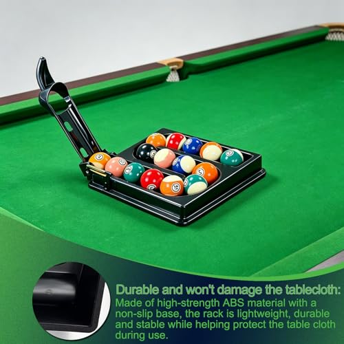 Upgraded Billiard Training Device, Semi-Automatic Ball Release Rack for Pool, Snooker & Chinese 8-Ball, Fixed-Point Practice Aid for Stroke and Aiming Training（Balls not Included, Non-3D）