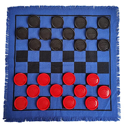 SEETOOOGAMES 24 Pieces 3 Inches Jumbo Replacement Checker Pieces Only-12red,12black