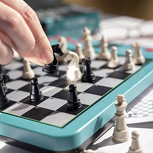Electronic Chess Set for Kids & Adults- Grandmaster Game w Smart Computer Teaching Coach, 100 Preset Lessons Beginner to Expert - 12 Modes, 30 Skill Levels, Why? Button, + 8 Bonus Games Inc Checkers