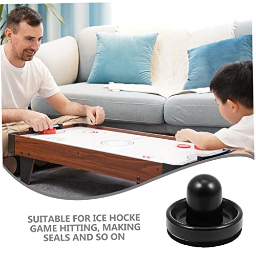 POPETPOP 3sets Air Hockey Pusher Replacement Paddle Handle and Thick Felt for Tabletop Game Essential Accessories for Family Fun and Gameplay