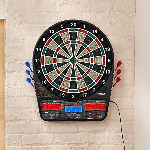 Viper 850 Electronic Soft Tip Dartboard, 15.5 in Regulation Target, 50 Games, 6 Darts Included, Black
