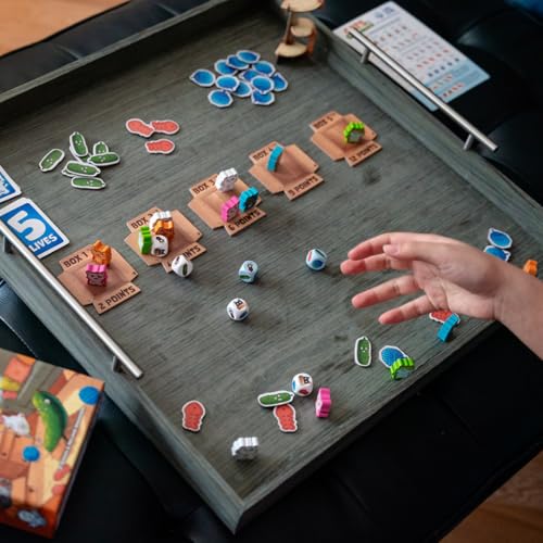Envy Born Games Cats vs Cucumbers – Dice & Card Game | Hilarious Cat Themed Press Your Luck Game | Roll, Collect, and Outsmart Your Feline Foes | Family Friendly Fun for Teens & Adults