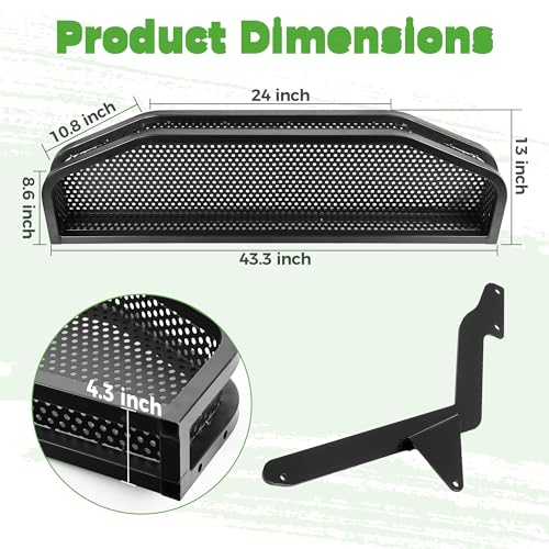 10L0L Golf Cart Front Cargo Basket for EZGO TXT/RXV、Club Car DS/Precedent、Yamaha G22/G29 - Heavy-Duty Steel Mesh Storage Rack, Gas/Electric Compatible - color: YAMAHA G22