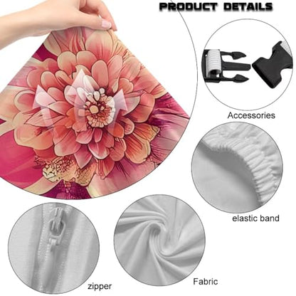 Suobstales Boho Mandala Flower Pattern Gaming Chair Covers Waterproof Cat Scratch Proof Stretch Game Chair Cover with Armrest Anti-Scratch Protection for Ergonomic Gaming Rotating Desk Chair - color: Boho Mandala Flower