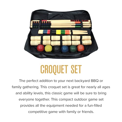 Baden 6-Player Champions Croquet Set with Soft Grip Handles Medium - style: Champions Series