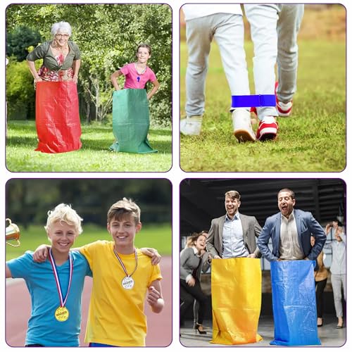 XIPEGPA 22 PCS Outdoor Potato Race Bags 3 Legged Race Bands for Outdoor Birthday Party Family Outside Yard Lawn Party Favors
