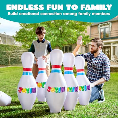 JOYIN Giant Inflatable Bowling Set for Kids and Adults, Christmas Birthday Party Games, Kids Education Motor Skills Toys - style: Classic bowling
