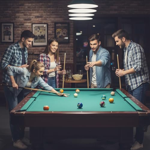 Billiard Balls Set Pool Ball Set 16Pcs Billiard Balls Set US Style Pool Ball Resin 57.2mm Dia for Tournament Practice