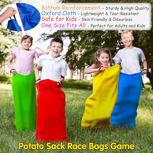 LINAYE Field Day Games Outdoor Activities, Carnival Lawn Yard Picnic Family Reunion Games Tug of War Rope Sack Race Bags for Adults and Kids Ring Toss Egg and Spoon 3 Legged Race for Birthday Party
