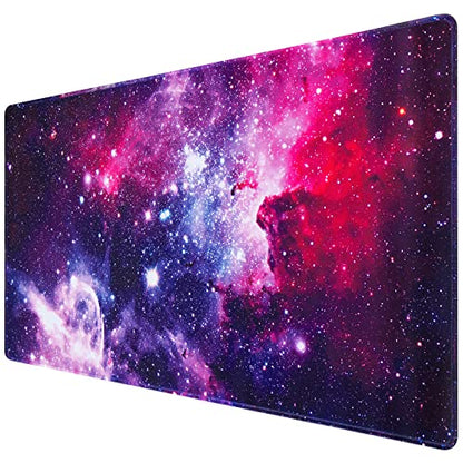 Canjoy Gaming Mouse Pad, Large Extended Mouse Pad Big Computer Mousepad for Home Office Gaming Work 31.5x15.7inch - color: Purple-Galaxy