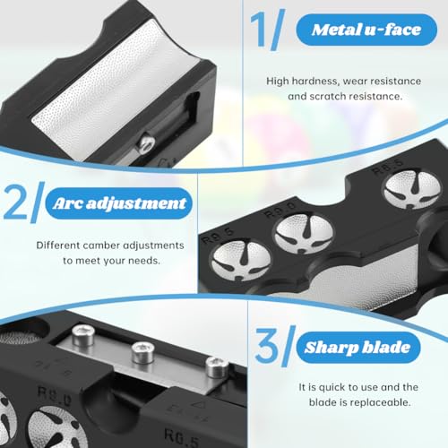 11 in 1 Billiards Pool Cue Tip Shaper, Portable Pool Cue Tips Repair Kit Pool Cue Tip Tool Professional Cue Stick Tool Kit for Replacement and Shaping Cue Tips