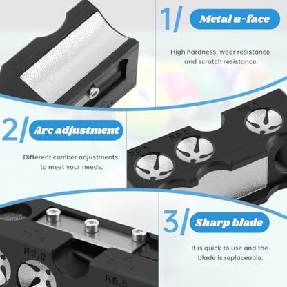 11 in 1 Billiards Pool Cue Tip Shaper, Portable Pool Cue Tips Repair Kit Pool Cue Tip Tool Professional Cue Stick Tool Kit for Replacement and Shaping Cue Tips