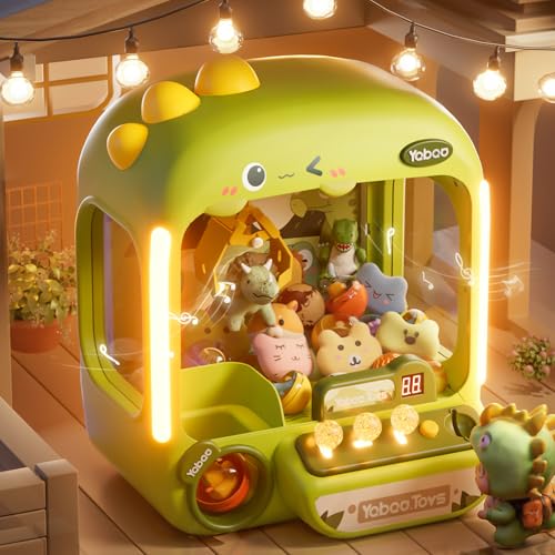 64 PCS Large Claw Machine for Kids Dinosaur,Vending Machine Toys for Boys 5 6 7 8 Year Old,Candy and Prize Electronic Dispenser Game Ages 5-7 6-8,Birthday Gift for 3 4 5 6 Year Old Boy Girl - style: Dinosaur
