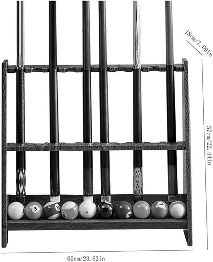 Ball Cue Stand Rack Home Solid Wood Pool Cue Rack,10 Pool Billiard Stick,Freestanding Billiard Cue Racks,Easy to Assemble 1/White/60x18x57cm