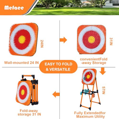 Portable Axe Throwing Game, Throwing Bristle Target with 16 Throwing Axes Set for Backyard, Indoor & Outdoor,Yard Games, Carnival Games