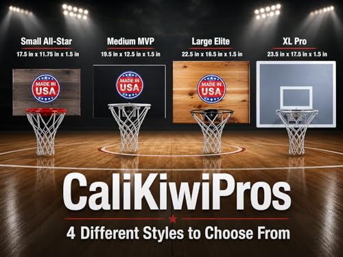 CALIKIWIPROS Mini Basketball Hoop Set Pro League Decorative Solid Wood Wall Mount, Includes 9’ Hoop & 5 mini Basketballs, Classic Look with Colors Matching Some pro Teams. - style: Grey White