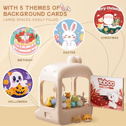 64 PCS Large Claw Machine for Kids Bunny, Vending Machine Toys for Girls 5 6 7 8 Year Old, Candy and Prize Electronic Dispenser Game Ages 5-7 6-8, Birthday Gift for 3 4 5 6 Year Old - style: Bunny