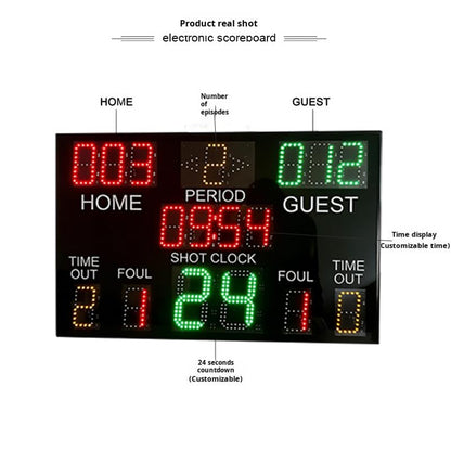 Wireless Basketball Game Electronic Scoring Board 24-Second Timer Integrated Basketball Match Electronic Scorer