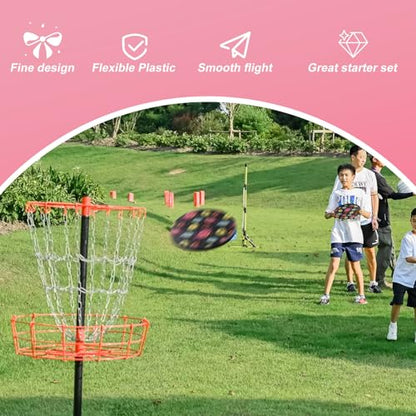 CROWN ME Disc Golf Set, Donut Starter Disc Golf Disc Set with Nice Donut Printing Bag - size: 6 Pack
