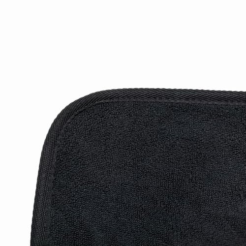 Bowling Ball Towel with Grip Beads, Microfiber Cleaner for Oil and Lane Conditioner, 10x8 Inches Reusable Pad for Gym and Alley, Black(Black) - color: Black