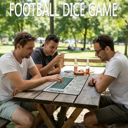 Football Dice Board Game – Football Board Game, Wooden Tabletop Game with Scoring Track, 11"x9" Perfect for Family Gatherings, Adult Parties Giving