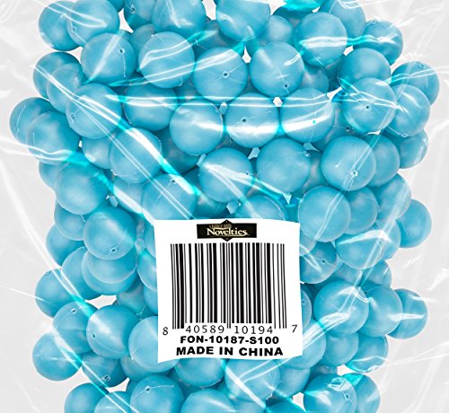 Fairly Odd Novelties 3/4" Mini Ping Pong/Table Tennis/Beer Pong Round Balls (100 Pack), 19mm, Blue - color: Blue