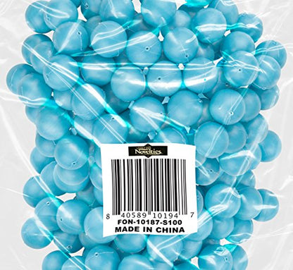 Fairly Odd Novelties 3/4" Mini Ping Pong/Table Tennis/Beer Pong Round Balls (100 Pack), 19mm, Blue - color: Blue