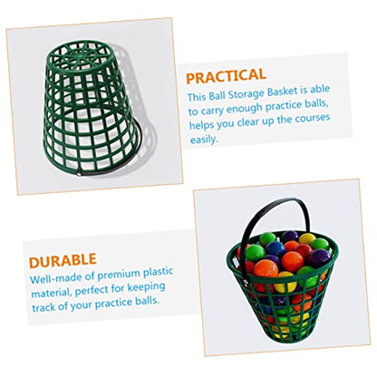 balacoo Plastic Baskets for Golf Balls Outdoor Golfball Storage Container Easy to Carry Ball Rack Holder