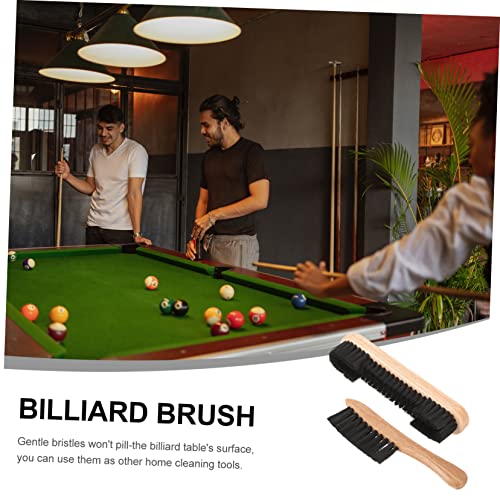 Mipcase 2pcs Billiards Table Brush Set Pool Table Cleaner Rail Edge Brush Multi-use for Club