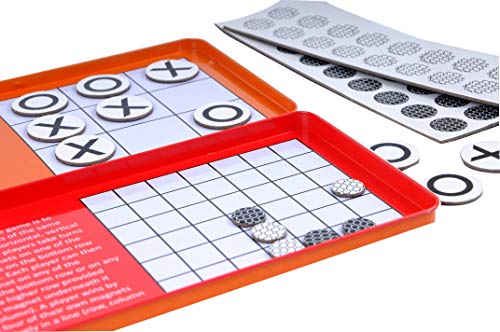 Magnetic Travel Tic Tac Toe - Includes 4 in a Row Game Too - Car Games , Airplane Games and Quiet Games - color: Tic Talc Toe