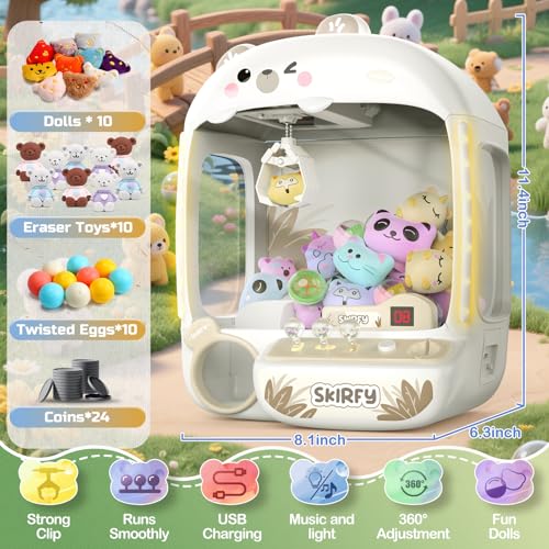 Skirfy Claws Machines for Kids Bear,Vending Machines Toys with Sound,Lights and Furbys for Girls,Arcades Games Toys for Ages 8-13,Birthday Party for 6 7 8 9 Year Old Boys Girls
