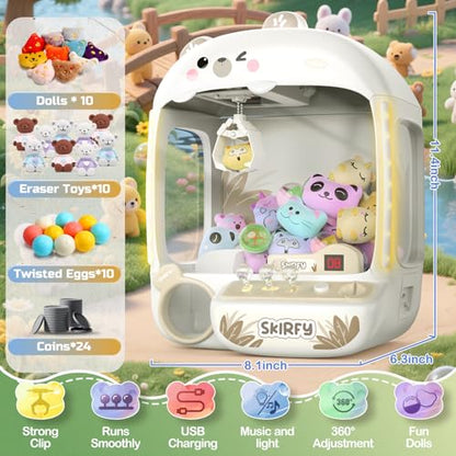 Skirfy Claws Machines for Kids Bear,Vending Machines Toys with Sound,Lights and Furbys for Girls,Arcades Games Toys for Ages 8-13,Birthday Party for 6 7 8 9 Year Old Boys Girls
