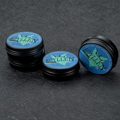 KONLLEN Billiards Billiard cue Towel - 100% Cotton Black 8-Ball Pool Cue Clean Towel Maintenance Accessories Cleaning Set Shaft Wax + Cleaning Powder + - color: Wax-Unscented