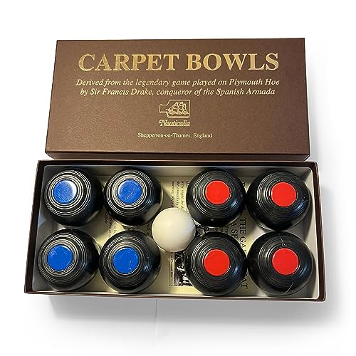 Thorness DRAKES CARPET BOWLS | Indoor bowls set | Bowls game for adults and children | CARPET BOWLS GIFT | French boules set | Each bowl is 2 inches in diameter.