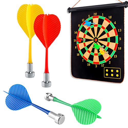 Magnetic Darts, Replacement Plastic Dart Game Safety Darts - color: Red Yellow