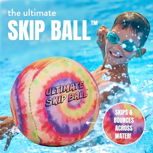 Activ Life The Ultimate Water Skip Balls, Water Bouncing Ball for Swimming Pool, Beach Toys for Friends, Family, Kids and Adults - style: Tie Dye