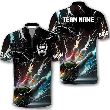 GABITA Personalized Bowling Jerseys for Men, Custom Bowling Polo Shirt, Bowling Shirts Gift for Bowler Team Player - color: A40