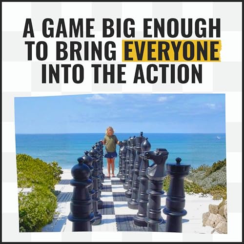 MegaChess Giant Chess Set Game with 49" Tall King - A Large Chess Set Yard Game for Families Looking for Outdoor Jumbo Games - 32 Large Pieces Made from Durable HDPE (Board Not Included)
