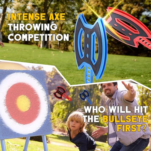Throwing Axe for Axe Throwing Game for Backyard, Throwing Axe Set with Throwing Star for Outdoor Games, Durable and Fun for All Ages - style: 8 Throwing Axes