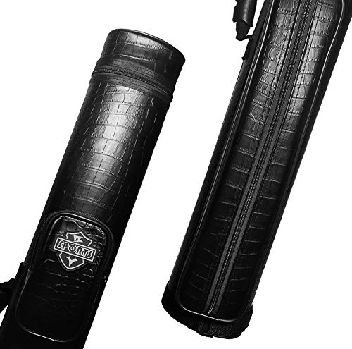2x2 Hard cue case Oval Pool Cue Billiard Stick Carrying Case - color: A02-Black