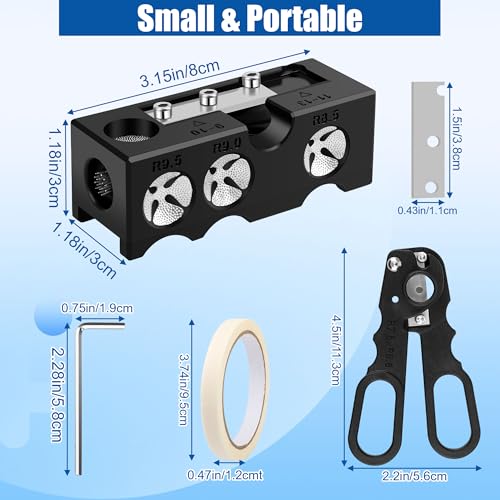 Billiards Pool cue Tips Replacement kit, Professional Billiards Accessory for Repairing, Scuffing and Shaping Cue Tips Perfect for Players at All Levels