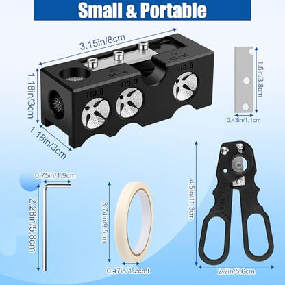 Billiards Pool cue Tips Replacement kit, Professional Billiards Accessory for Repairing, Scuffing and Shaping Cue Tips Perfect for Players at All Levels
