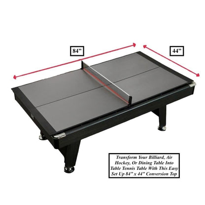 Midsize Foldable Indoor Table Tennis Conversion Top, 84 x 44 in Ping Pong Tabletop with Net & Post, 9mm Thick Playing Surface, Lightweight Compact Design, Easy Fold-Up Storage