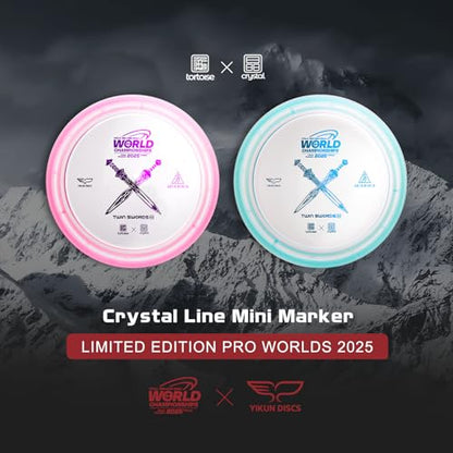 yikundiscs Yikun Twin Swords Understable Distance Driver| Pro Worlds 2025 Limited Edition | Beginner-Friendly Max-Distance Disc | Wind-Resistant & Easy-Glide Control | PDGA Approved 170-175g - color: Pro Worlds 2025 Pink