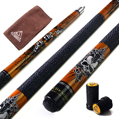 CUESOUL 58 inch 1/2 Maple Pool Cue Stick Kit-Rockin Series - color: G406, size: 21oz