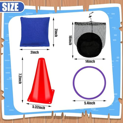 Outdoor Games, Potato Bag Competition Bag Games, Egg and Spoon Competition Party Ring Bean Bag Throwing Cones, Birthday Party Outdoor Game Supplies prizes