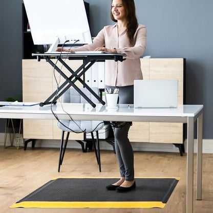 2 x 7 FT Anti Fatigue Mats Industrial 15/16 Inch Thick Soft Sponge Ergonomic Mat Durable Heavy Duty Diamond Plate for Standing Non Slip Industrial Grade Floor Mat for Leg & Back Pain - size: 83.9"L x 23.6"W x 0.9"Th